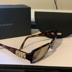Bvlgari Model 8001-B Womans Sunglasses with Baguettes